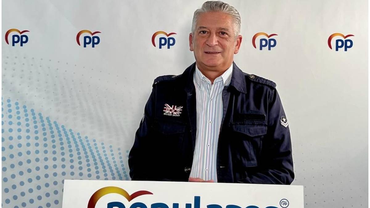 Diego Rodríguez en la sede del PP de Chiclana